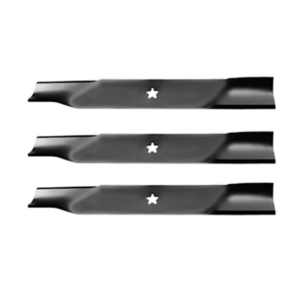 Aic Replacement Parts 3 USA XHT BLADES Fits Husqvarna 539113312 EZ5224 EZ6124 MZ6125 MZ6128 W/ 61 DEC LAB50-0197_x3 - main